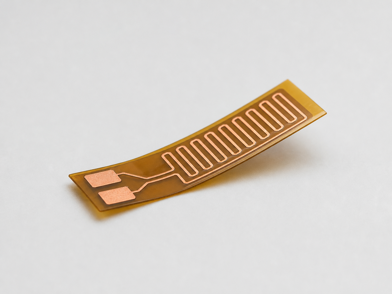 Thin-Film Strain Sensor Element — flex-circuit 15 mm long