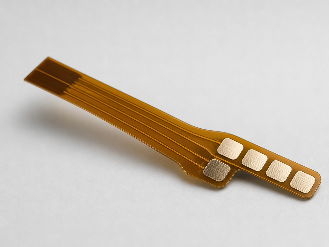 Flexible Platinum Electrode Element — four-pad array, 2 mm pitch