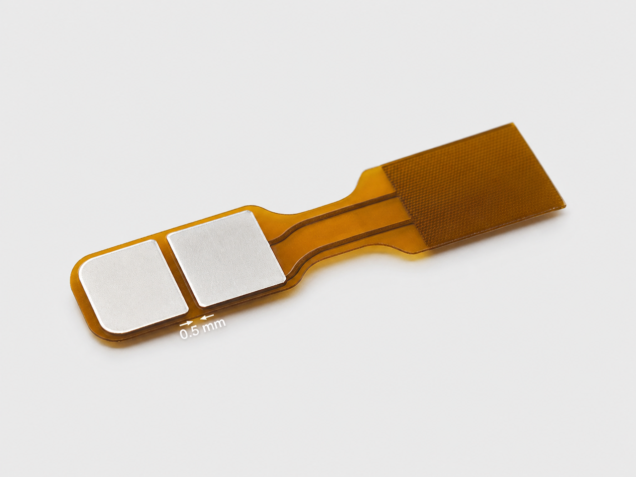 Flexible Platinum Electrode Element — dual contact, 0.5 mm gap